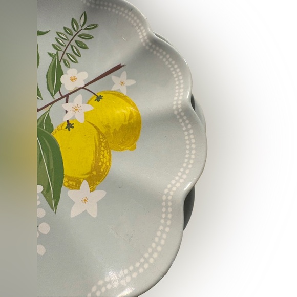 LAURA ASHLEY NEW 4pc melamine scallop salad plates -9” -light blue - Picture 2 of 2